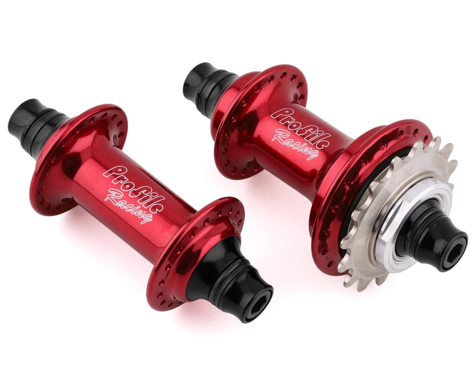 Profile Racing Profile Elite Cassette Hub Set (Red) (Aluminum Driver) (3/8